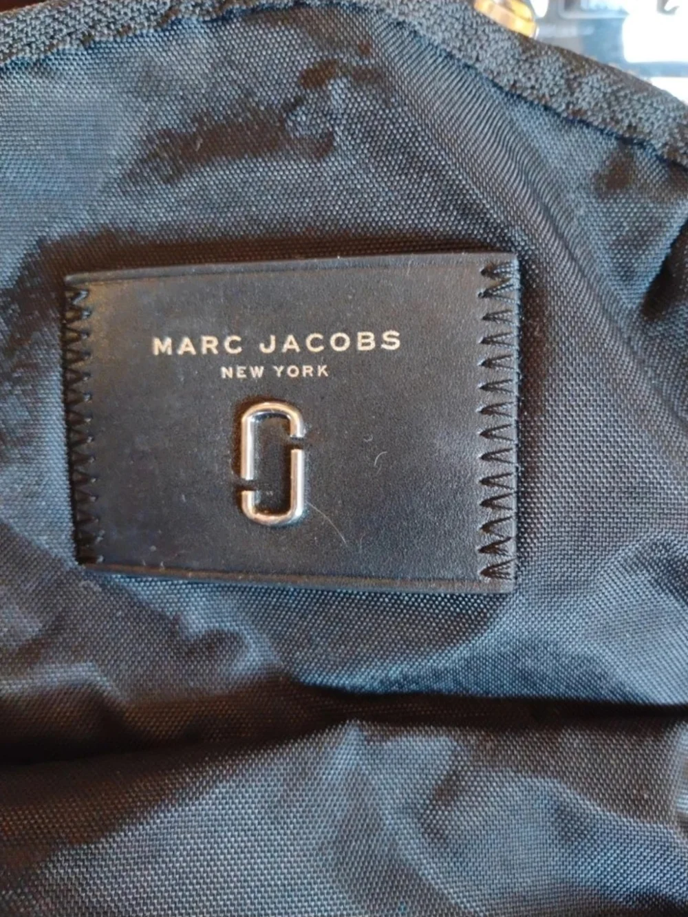 Marc Jacobs Black Nylon Backpack with Silver Hardware